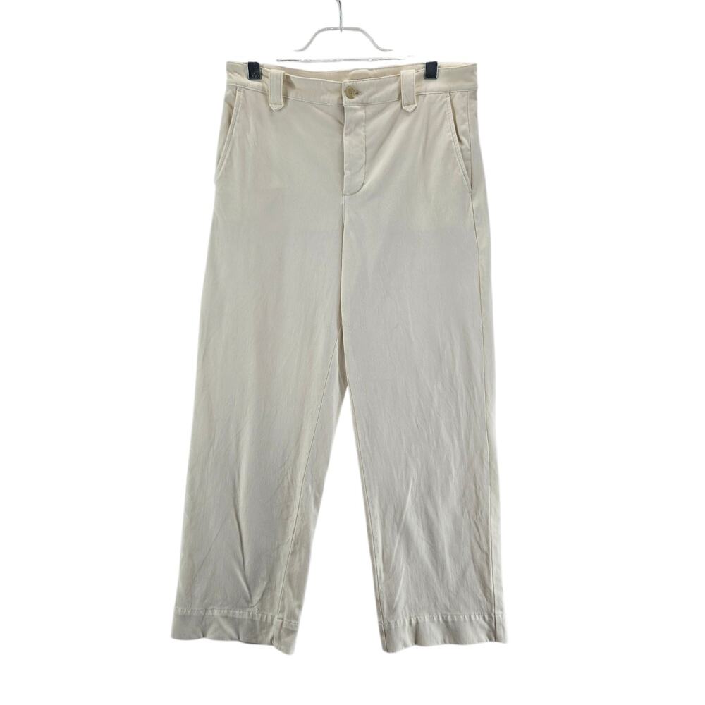 Faherty Pants Womens‎ 10 Ivory White Wide Straight Leg Preppy Coastal Organic
